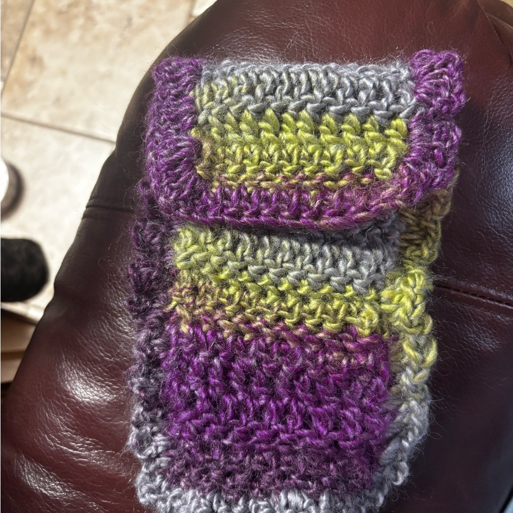 Handmade Multicolor Crochet Pouch for Pens, Crochet Hooks, Bag Organization, etc